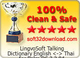LingvoSoft Talking Dictionary English <-> Thai for Palm OS 3.2.84 Clean & Safe award